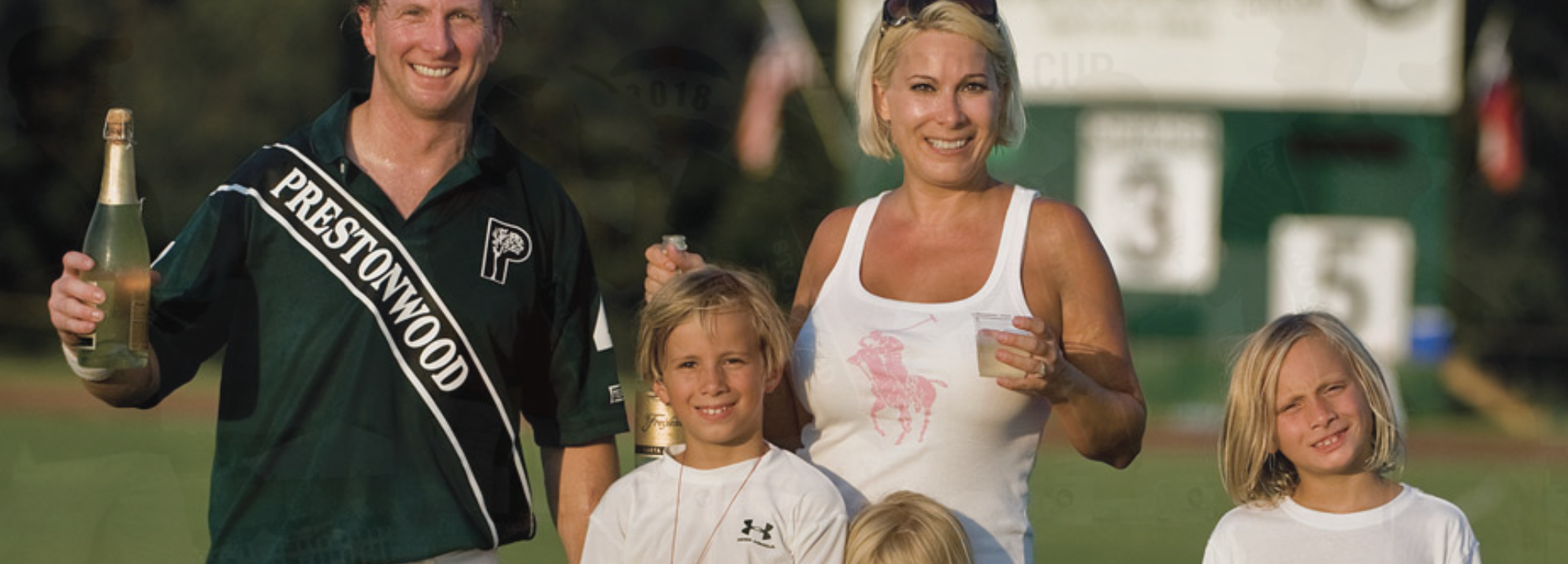 Families gathered for a weekend match