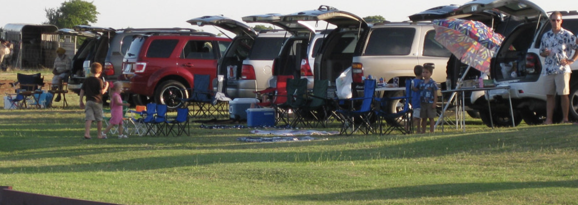 Field-side tailgating at Prestonwood